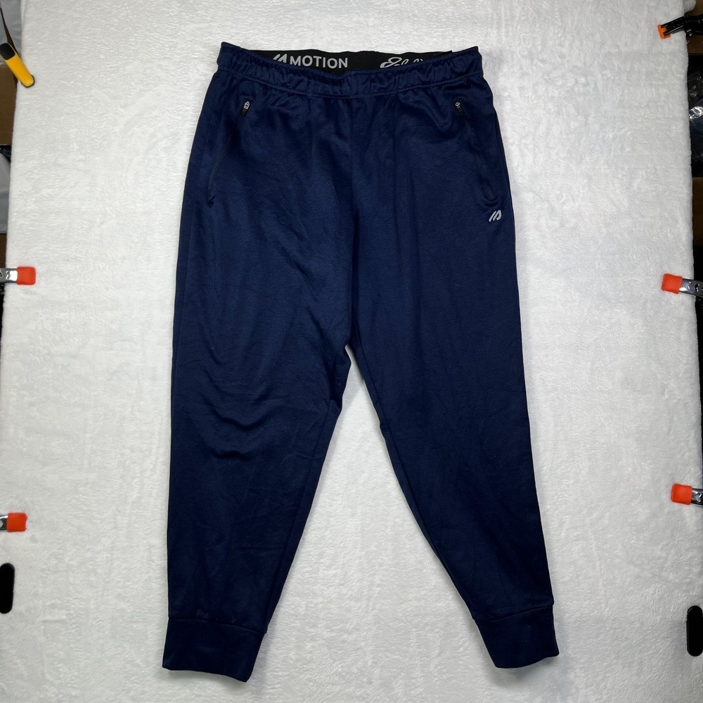 Eddie Bauer Jogger Pants Men Blue Midweight Performance Tapered Leg Trail Hiking